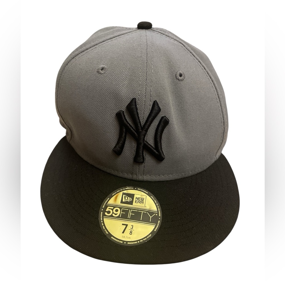 New Era 59Fifty Hat New York Yankees MLB Basic Storm Gray/Black Fitted Cap Color